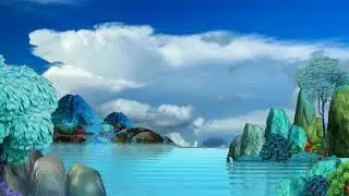 3d Riverside Nature Background, Nature Relaxation Video 