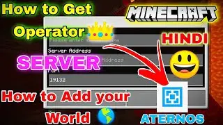 How to get operator and How to add your world in ATERNOS  Minecraft server Hindi 2021