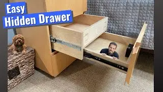 Easy DIY Hidden Drawer // Nightstand Retrofit