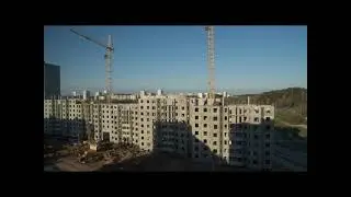 Будаўніцтва дома на Высоцкага, 1 (ЖК "Магістр"). Тайм-лапс