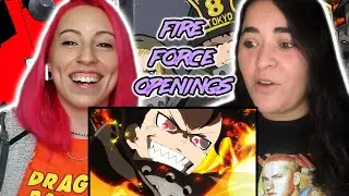 Fire Force Openings 1-4 BLIND REACTION!!!