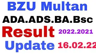 Bzu Multan ADA.ADS Result Annual Exams 2022 Supply 2021 update