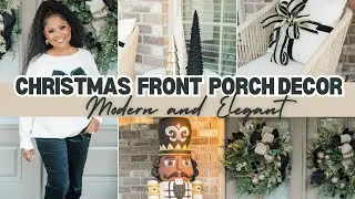 Christmas Front Porch Decor| Giant Nutcracker| Modern Christmas Home