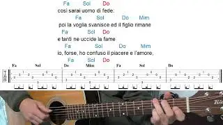 'Il Testamento di Tito' di Fabrizio De André - Testo e accordi - Tab arpeggio