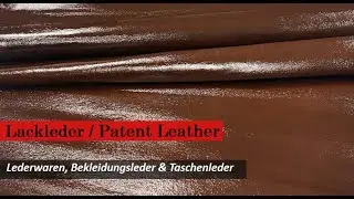 Lackleder geprägt, Echtleder braunrot / Patent Leather embossed, Genuine Leather  brown-red