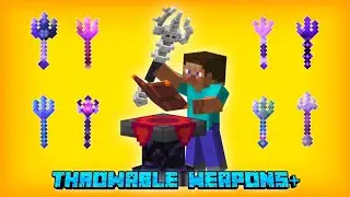 Throwable Weapons+ UPDATE || Added Loyalty || MCPE addon