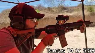 Shooting Taurus T4, CZ Shadow 2, H&K USP, Glock G17 and Beretta M9A3 in Slow Motion