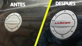 Mitsubishi Lancer como pintar la tapa de la Gosolina