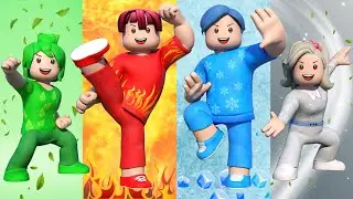 ROBLOX Brookhaven 🏡RP: Four Elemental Superheroes Reunion | Roblox Jack