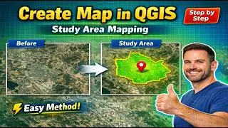 How to create  map in QGIS | Study area mapping.