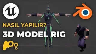 Herhangi bir 3D model Mannequin iskeletine nasıl riglenir? | Unreal Engine 5 ile nasıl yapılır?