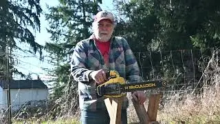 Mini Mac 35 Drops A Tree + Branches to Kindling + BS