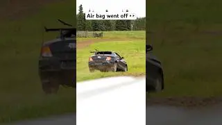 Air bag went off in car after jump 😳 #insane #automobile #trending #cars #shorts #viral #offroad