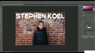 PHOTOSHOP  Blending, PART 35  Blending Text With Wall