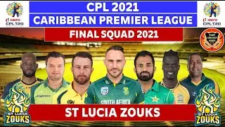 ST Lucia Zouks Full Squad 2021 | ST Lucia Zouks Final squad 2021 | CPL 2021 |