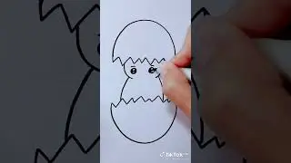 как нарисовать цыпленка в яйце лайфхак 