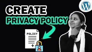 👆One Click - How to Create Privacy Policy Page in WordPress 🔐 | Generate Without Plugins for Website