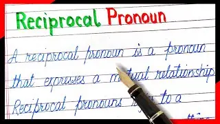 Definition of reciprocal pronoun | What is reciprocal pronoun | Example of reciprocal pronoun