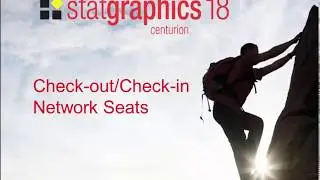 Check-out Statgraphics 18 Network Seats