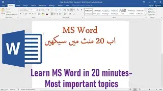 Microsoft Word For Beginners - Just in 20 minutes 