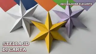 Come fare una Stella di Natale di Carta 3D a 5 punte (Creativo e Originale)