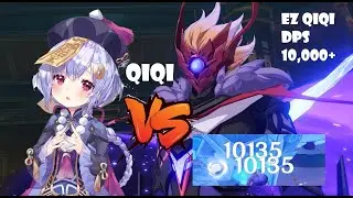 Qiqi DPS Ultimate Build 1 Shot Boss : Genshin Impact v2 10,000+