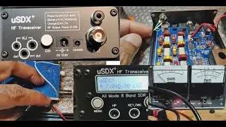 AMP/Linear control/keying mod on uSDX+ | 8 Band SDR | SSB/CW QRP All Mode HAM Transceiver | RCA Jack