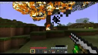 Minecraft Nuke Explosion! (Crater Created)