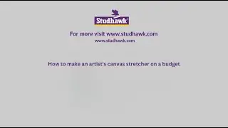 How to make an artist canvas stretcher