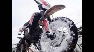 Покатушка на Patron Junior 125 по первому снегу.