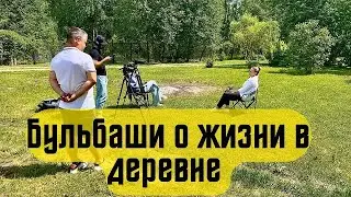 DOMIK NA MAYSKOY GIVES AN INTERVIEW TO JOURNALISTS AT AN ABANDONED BELARUSIAN ESTATE ON AN UNCONV...