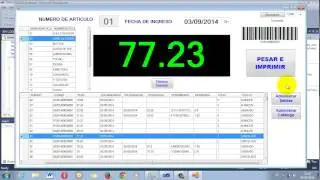 SISTEMA DE CONTROL DE MERMAS CON BASCULA ELECTRONICA E IMPRESION DE CODIGO DE BARRRAS