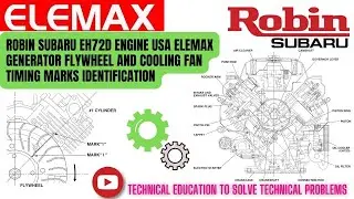 Robin Subaru EH72D engine USA Elemax Generator Flywheel and cooling Fan timing marks identification
