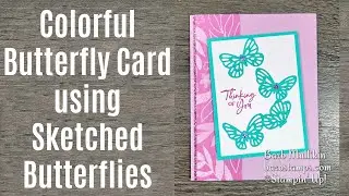 Great Color Combo using Sketched Butterflies