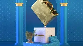 Golden bag - Speed Art #2 (Cinema 4D | Redshift)
