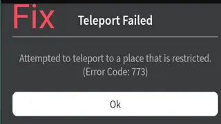 How to fix error code 773 roblox mobile