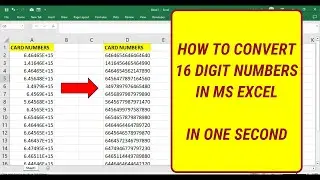 How To Write Larger Number In Excel | How to type long digit  | How to type bank account number