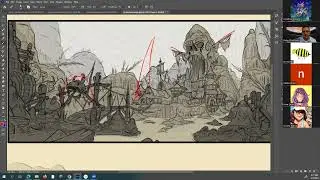 2 Point Drawing Demo of City after Crit