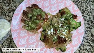 KETO MEAL IDEA: PORK CHOPS WITH BASIL PESTO