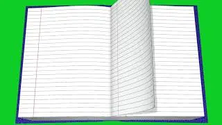 Flipbook Animation | Ruled Book Animation Loop Green Screen Background | No Copyright Video Footage