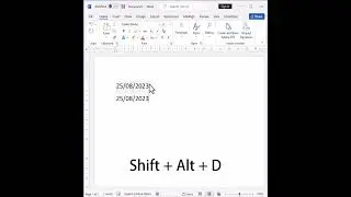 Insert current date and time in ms word