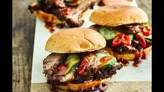 Smoky Irish beef brisket buns