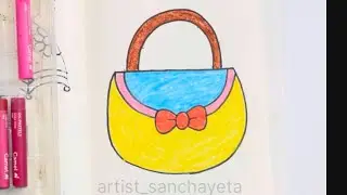 How to draw Hand Bag #bagdrawing #kidsdrawing