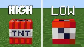 minecraft texture quality: LOW vs HIGH