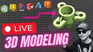 1 PM - Model Monday LIVE - Live Modeling Challenges - Onshape Tutorials