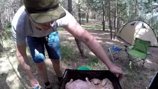 Курица горячего копчения. Ночная подводная охота.