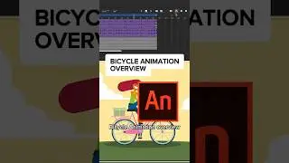 BICYCLE ANIMATION overview 🚴‍♀️💨#bicycleanimation #howtomakeanimation #letsstudyanimation