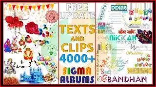 Sigma Albums Free Update for Premium Wedding Texts and Clips || SIGMA ALBUMS