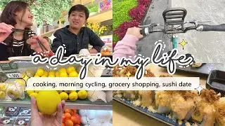 A DAY IN MY LIFE✨|| COOKING, MORNING CYCLING (GENIEBRA.ID), GROCERY SHOPPING, SUSHI DATE❤