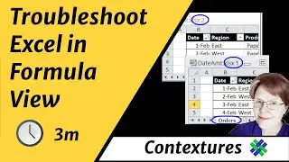 Troubleshoot Excel in Formula View